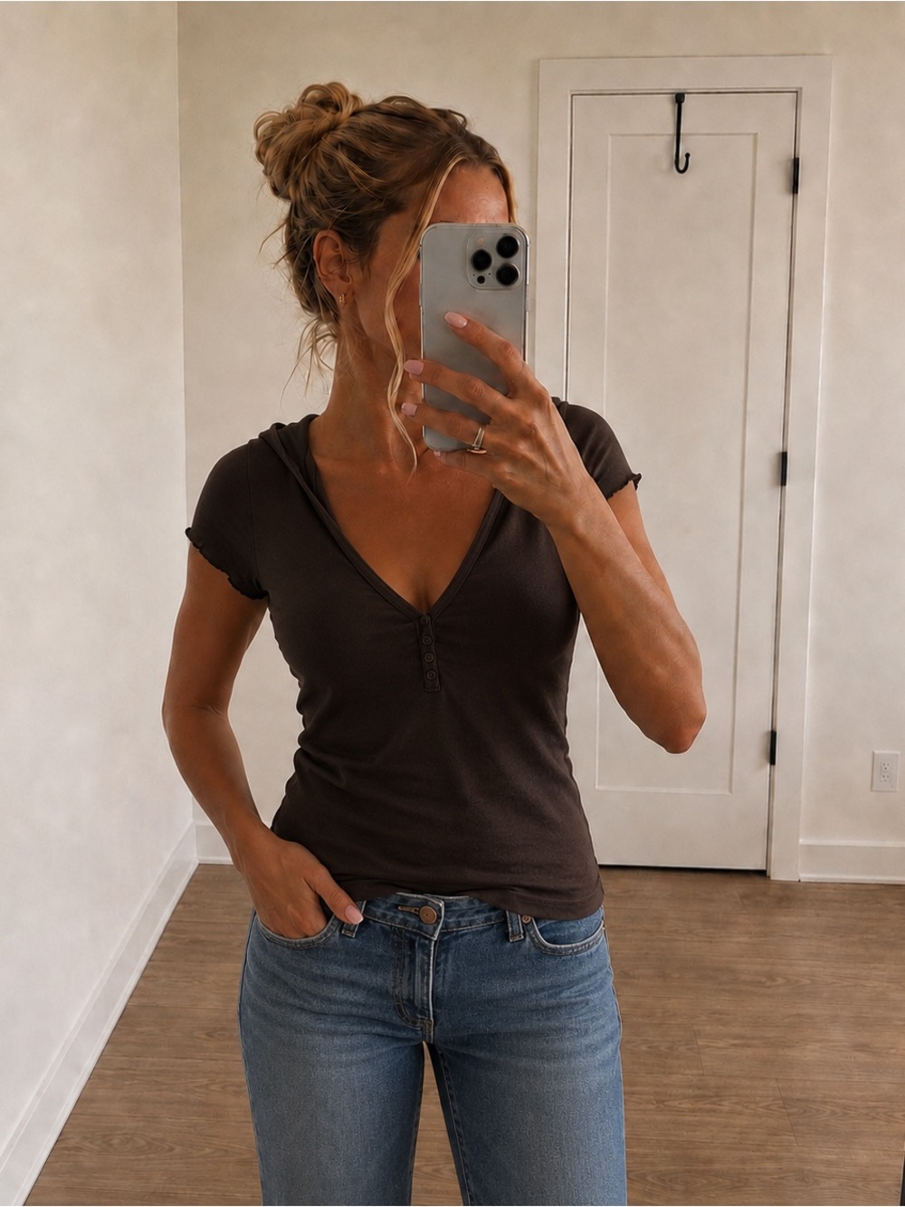 Brandy Melville Thermal Hooded Henny